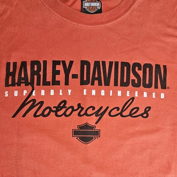 Harley Davidson Superbly Engineered Motorcycles Jamaica  Red Tee Shirt Size XXL - Picture 2 of 10